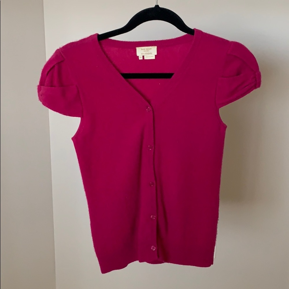 Kate spade Short sleeve cashmere sweater